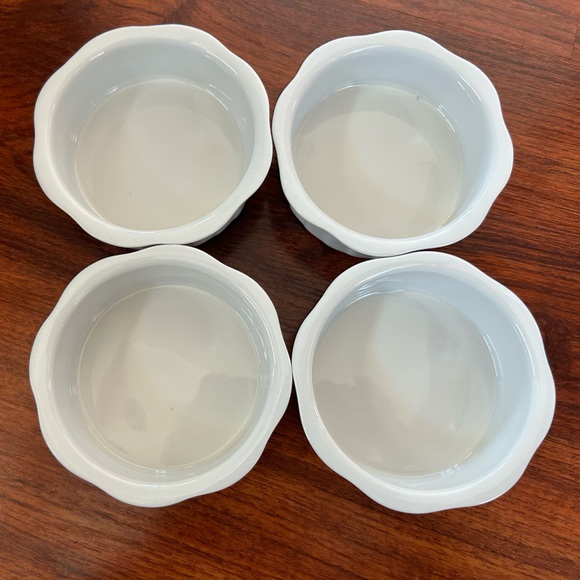 xcell Other - Set of 4 Xcell White Porcelain Creme Brulee Baking Dishes Custard Cups.